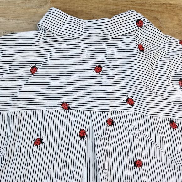 ☔️🔸️NWT Jane & Delancey Striped Ladybug Adjustable Long Sleeve Top Small - Picture 4 of 10